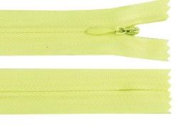 Spirálový zip skrytý No 3 délka 35 cm neon žlutá