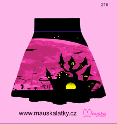  kazovy Dámský panel na sukni micropeach - strašidelný dům - kaz viz foto bílá čára