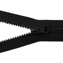 Zip kostěný bundový 5mm dělitelný délka 35 cm - ČERNÁ 
