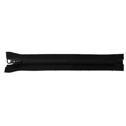 Zip kostěný bundový 5mm dělitelný délka 35 cm - ČERNÁ 
