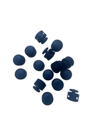 Brzdička se dvěmi dírkami 5mm- kulatá - NAVY MODRÁ