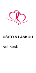 Štítek na oblečení SRDÍČKA -ušito s láskou
