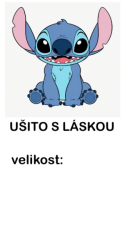 Štítek na oblečení STITCH -ušito s láskou