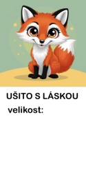Štítek na oblečení LIŠTIČKA -ušito s láskou