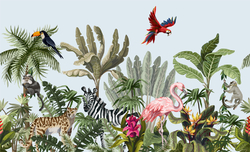  Dámský panel na sukni micropeach - safari zvířata džungle