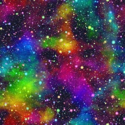 ZBYTEK Micropeach potisk - duhová galaxie  - 66 CM