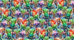  jarní softshell potisk MINECRAFT POSTAVY
