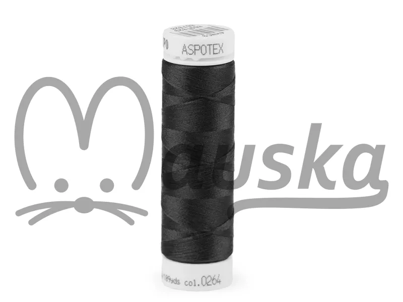 Polyesterové elastické nitě návin 100 m Aspotex 120 Amann - černá