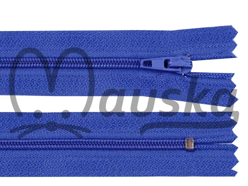 Zip spirálový bundovy 5mm nedělitelný délka 60 cm -modrá