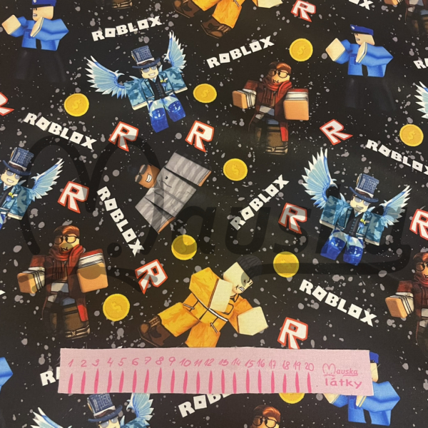 jarní softshell potisk - ROBLOX ČERNÝ