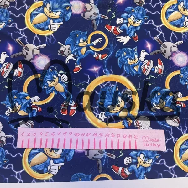  Softshell s kožíškem beránkem - potisk SONIC V KRUHU