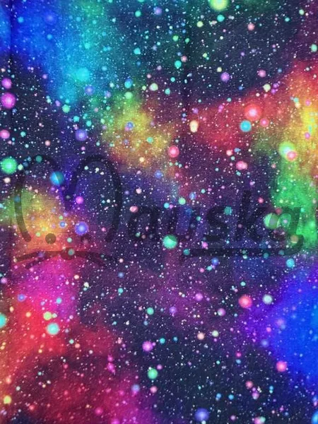 Bavlněné plátno DUHOVÁ GALAXIE