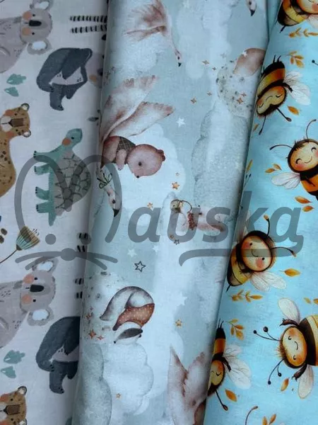 Bavlněné plátno ZVÍŘÁTKA ZE ZOO