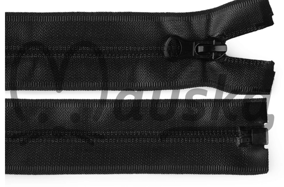 Zip spirálový voděodolný bundový 5mm dělitelný délka 50 cm - ČERNÁ