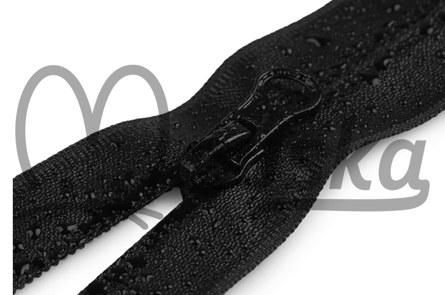 Zip spirálový voděodolný bundový 5mm dělitelný délka 50 cm - ČERNÁ
