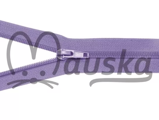 Zip spirálový bundový 5mm dělitelný délka 70 cm - SVĚTLE FIALOVÁ