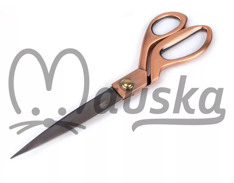 Krejčovské nůžky na látku celokovové měděná barva