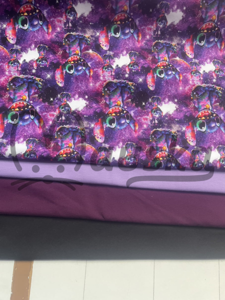 Teplakovina - STITCH fialová