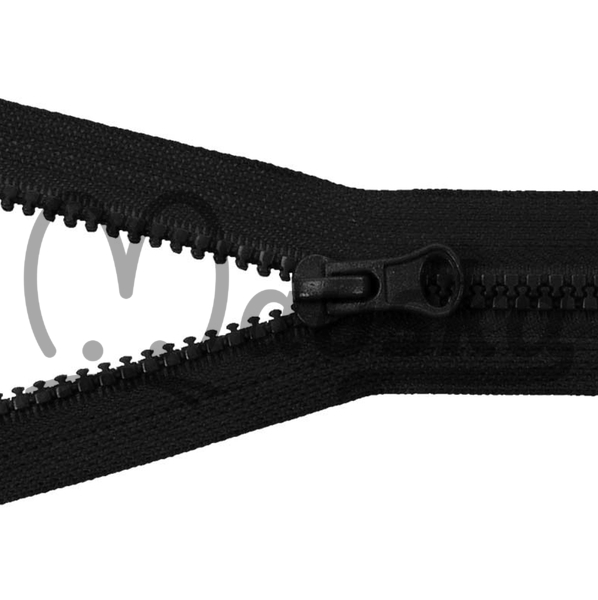Zip kostěný bundový 5mm dělitelný délka 40 cm - ČERNÁ