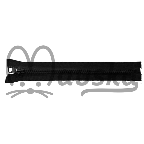 Zip kostěný bundový 5mm dělitelný délka 40 cm - ČERNÁ