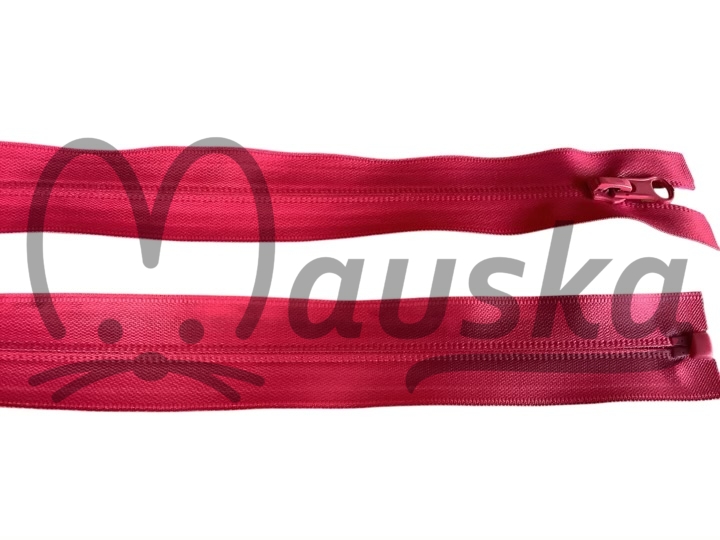Zip spirálový voděodolný bundový 5mm dělitelný délka 60 cm - RŮŽOVÁ MALINOVÁ