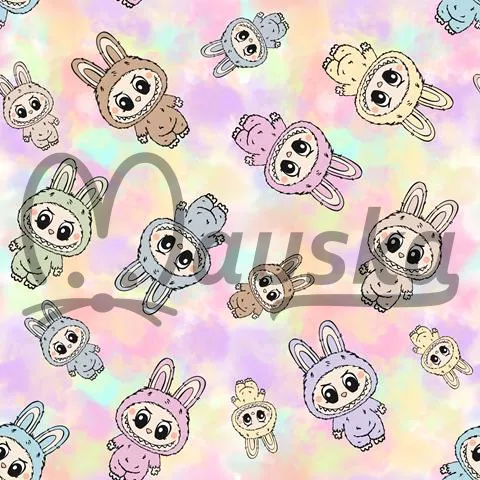 jarní softshell potisk - LABUBU ORANŽOVÁ