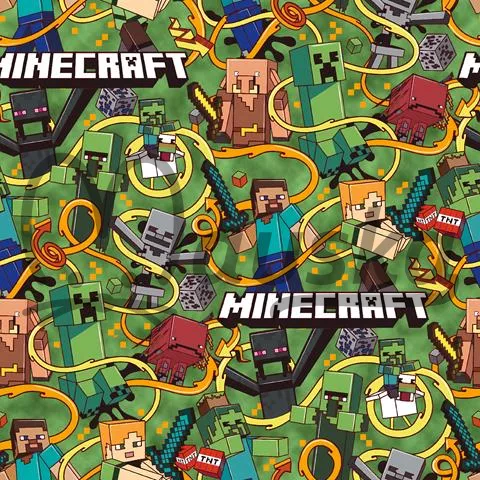 jarní softshell potisk - minecraft