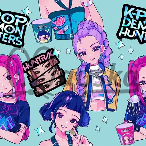 Softshell letní - K POP HUNTRIX NA MODRÉ