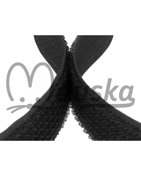 Suchý zip 20mm pásky 2v1 ČERNÝ